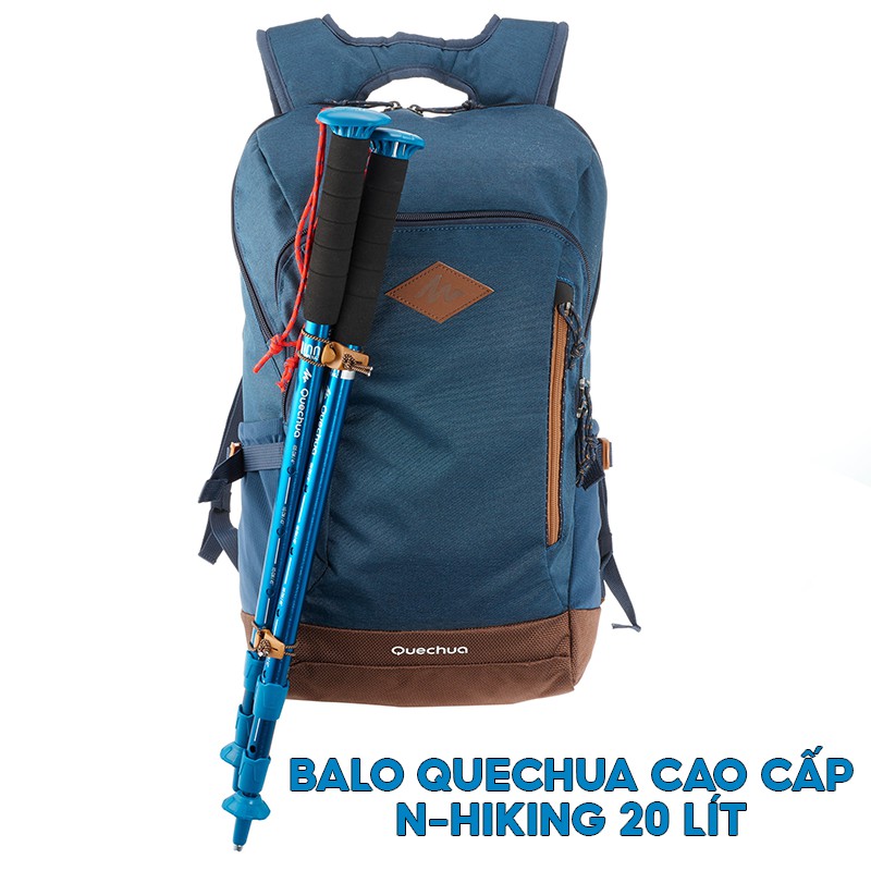 Balo thể thao cao cấp QUECHUA n-hiking leo núi, dã ngoại 20 lít - xanh dương