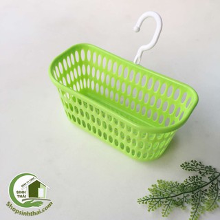 Rổ móc lớn - rổ nhựa có móc treo - Rổ treo bồn rửa chén, nhà tắm 22x10x18cm - màu ngẫu nhiên