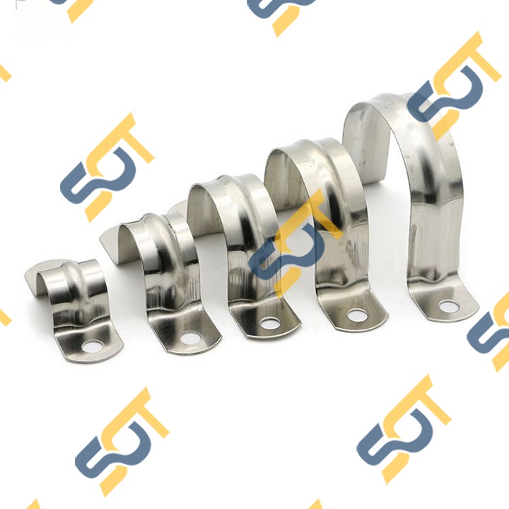 Cùm Ôm Ống, Đai Ôm Ống Omega, Đai Kẹp Ống Inox Giá Rẻ - Túi 10