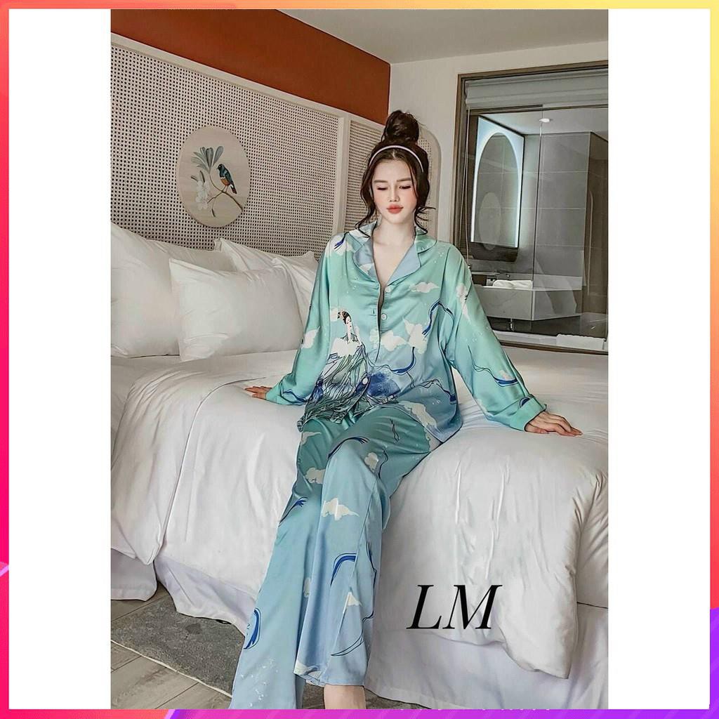 [FreeShip – Xả kho] Pijama Lụa Cao Cấp|Đồ Ngủ Đẹp Cao Cấp, Chất Đẹp Siêu Cute Mã PI 3198 - Chocochip Shop