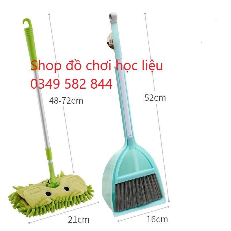 Bộ Chổi Hót Rác Và Cây Lau Nhà Cho Bé Thực Hành Cuộc Sống, Tránh Xa TV, Điện Thoại