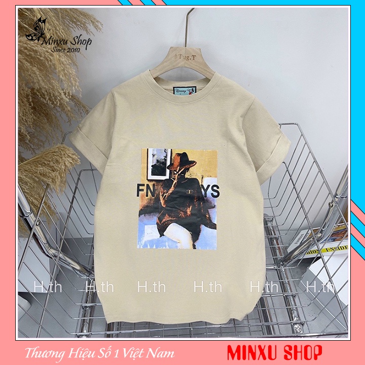 Áo phông nữ, áo thun cotton hình cô gái đội mũ sang chảnh hàng QCL1 Minxu Shop Mã AO90