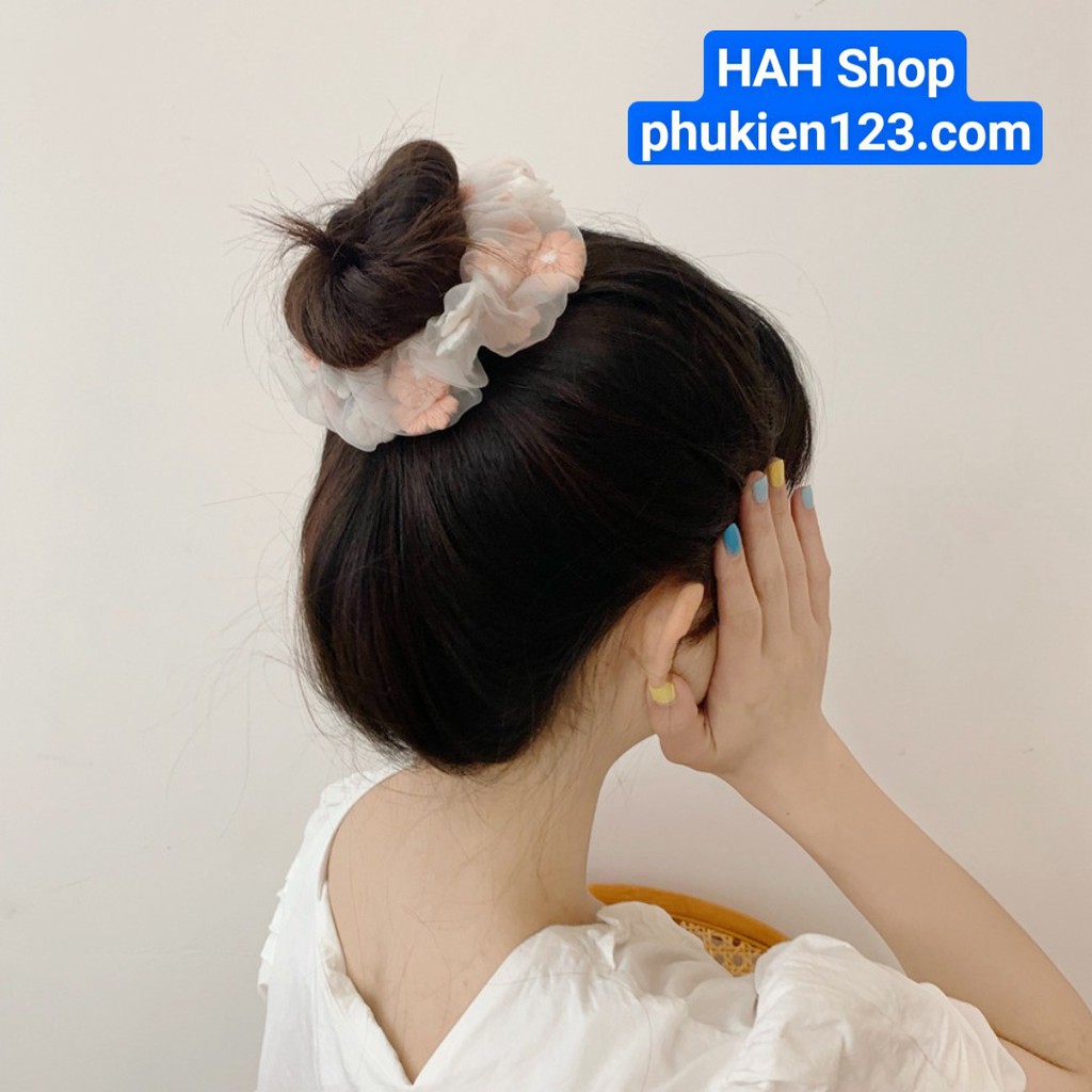[HÀNG QUẢNG CHÂU LOẠI 1] Buộc Tóc vải Hoa Cúc dễ thương phong cách Hàn Quốc TO17T1