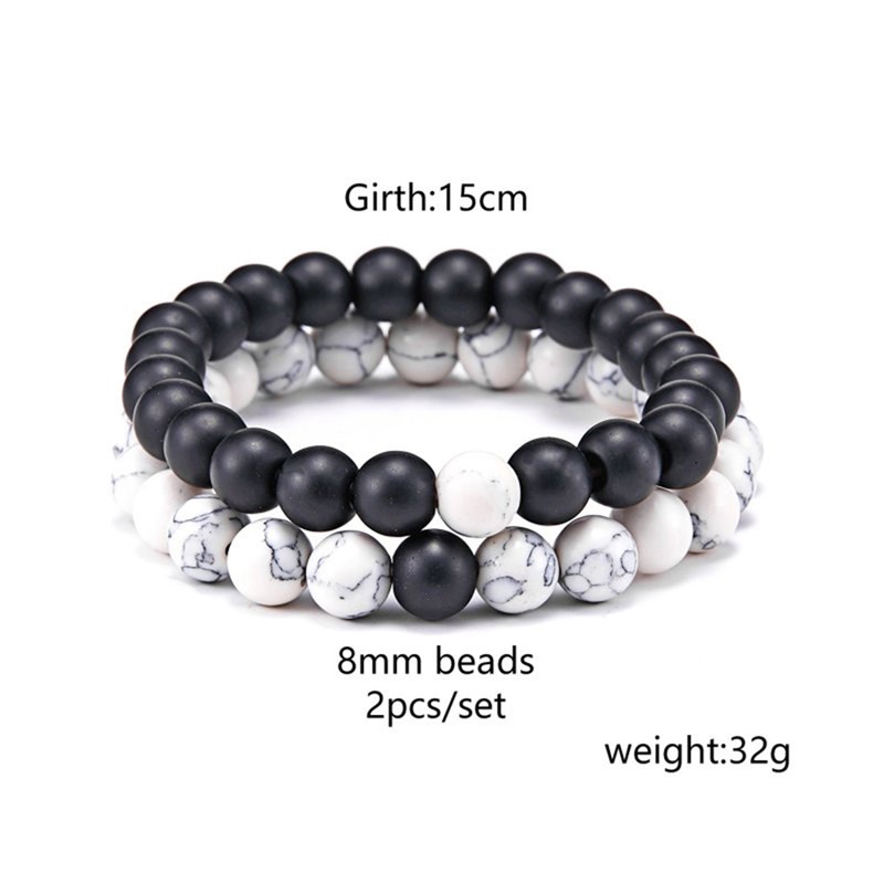 Set 2 Vòng Tay Mặt Nam Châm Cho Cặp Đôi