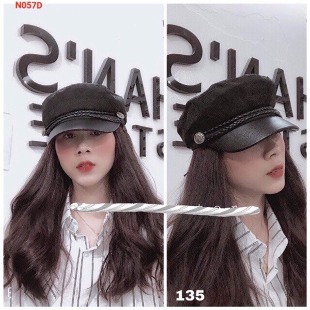 Nón Nồi Beret Nữ Mũ Newboy Thủy Thủ Chất Dạ Thoáng Mát