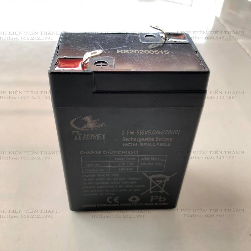 Acquy 6v4,5Ah-20Hr-Dành Cho Ô Tô Xe Máy Điện Trẻ Em