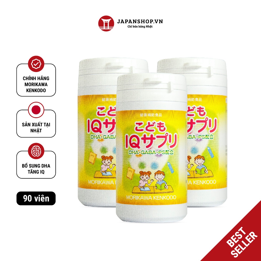 Combo liệu trình 3 lọ bổ sung DHA cho bé Morikawa Nhật Bản tăng IQ sáng mắt cải thiện tập trung - Hộp 90 viên
