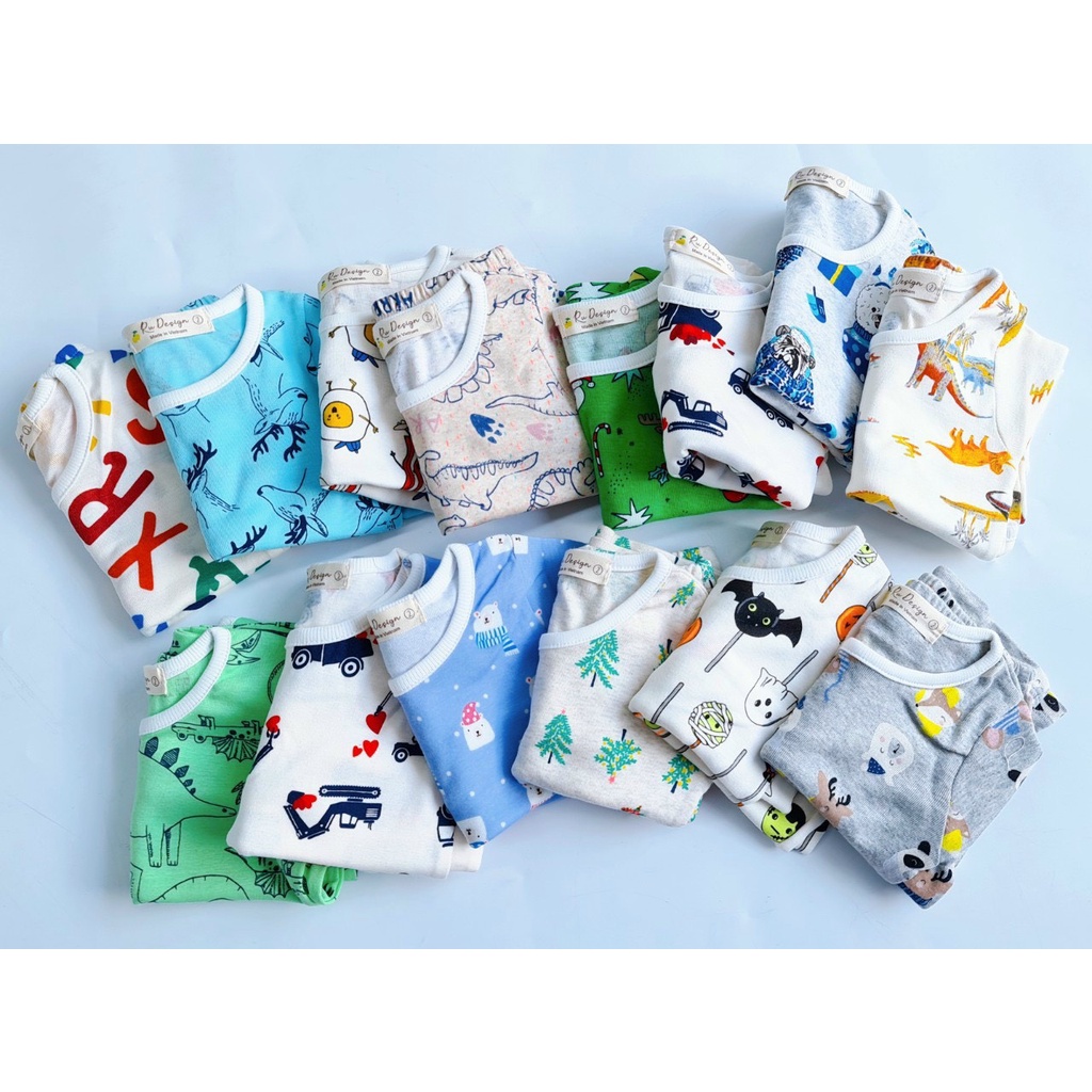 Bộ Borip Bé Trai Quần Đũng Họa Tiết Đáng Yêu, Chất Liệu Co Giãn Thấm Hút HM143-Homi Kids