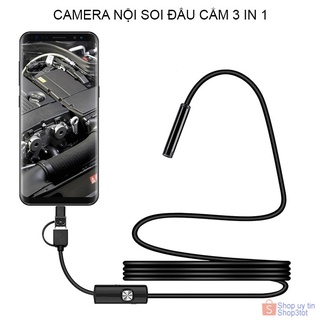 Camera nội soi đầu 5.5mm với kết nối 3 trong 1, dài 1-2-5m tùy chọn