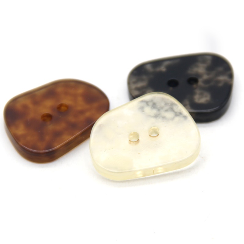 Set 10 nút áo nhựa 2 lỗ trong suốt 19/25/30mm thích hợp để may quần áo