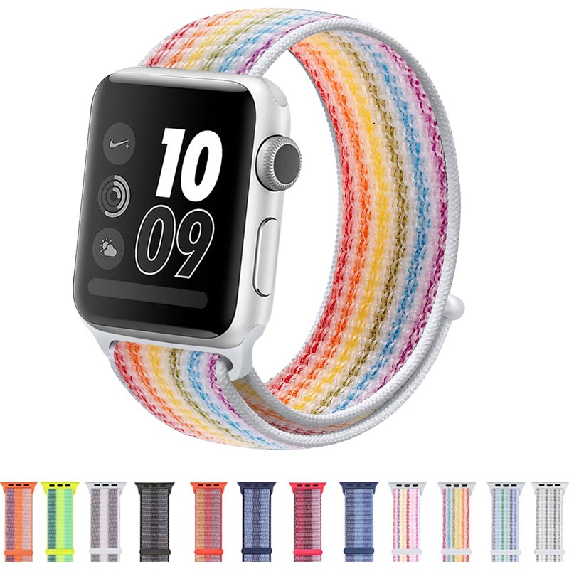 Dây đeo Apple Watch Strap 38/40mm 42/44mm Vòng nylon dệt cho iWatch Series SE 6/5/4/3/2/1