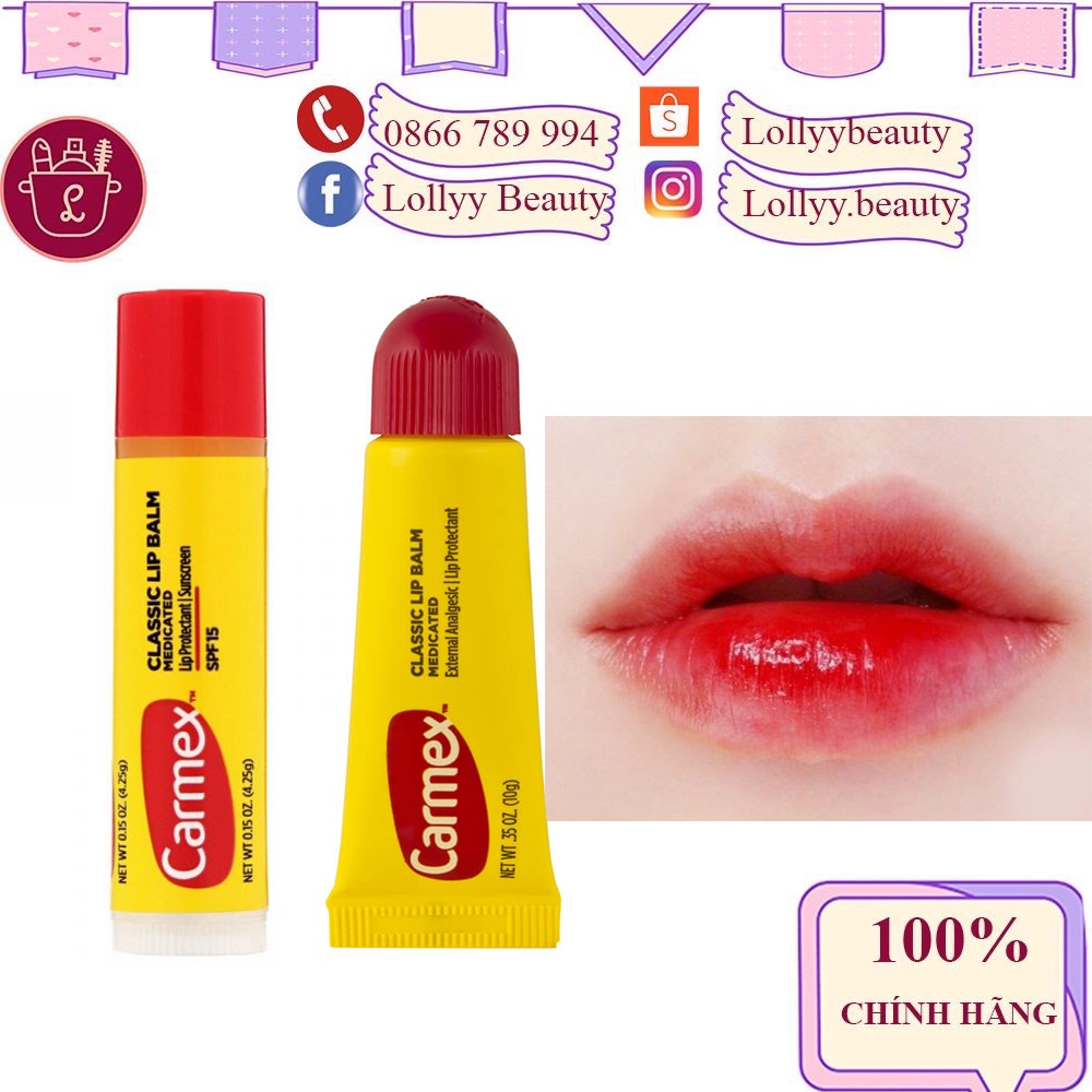 Son dưỡng môi chống nắng CARMEX classic lip balm SPF15