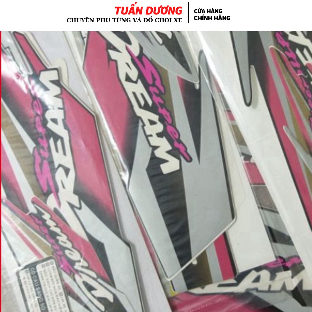 Tem xe Super DREAM hàng đẹp, Tem hàng đẹp lắp được cả dream thái và dream việt các đời