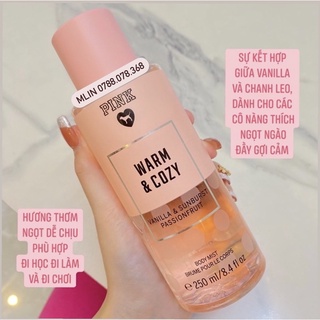 Body mist vs pink warm & cozy 250ml bản thái - nước hoa xịt thơm toàn thân victoria’s secret vic