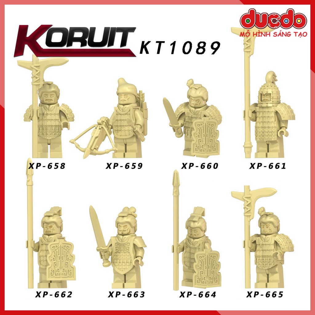 Minifigures lính Tần vương Tần Thủy Hoàng - Đồ chơi Lắp ghép Xếp hình Mini trung cổ Koruit KT1089