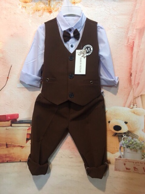 Bộ công tử vest cho bé trai 8-23kg