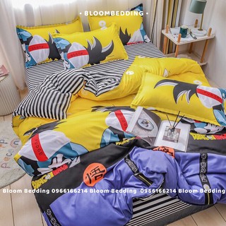 Bộ Chăn Ga Gối Cotton Poly 4 món - Hoạt hình 7 Viên Ngọc Rồng Son Goku