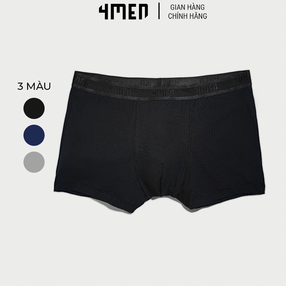 Quần lót nam trơn cao cấp 4MEN QL054 dáng quần sịp đùi boxer, vải thun cotton đẹp co giãn 4 chiều mềm mịn thoáng mát