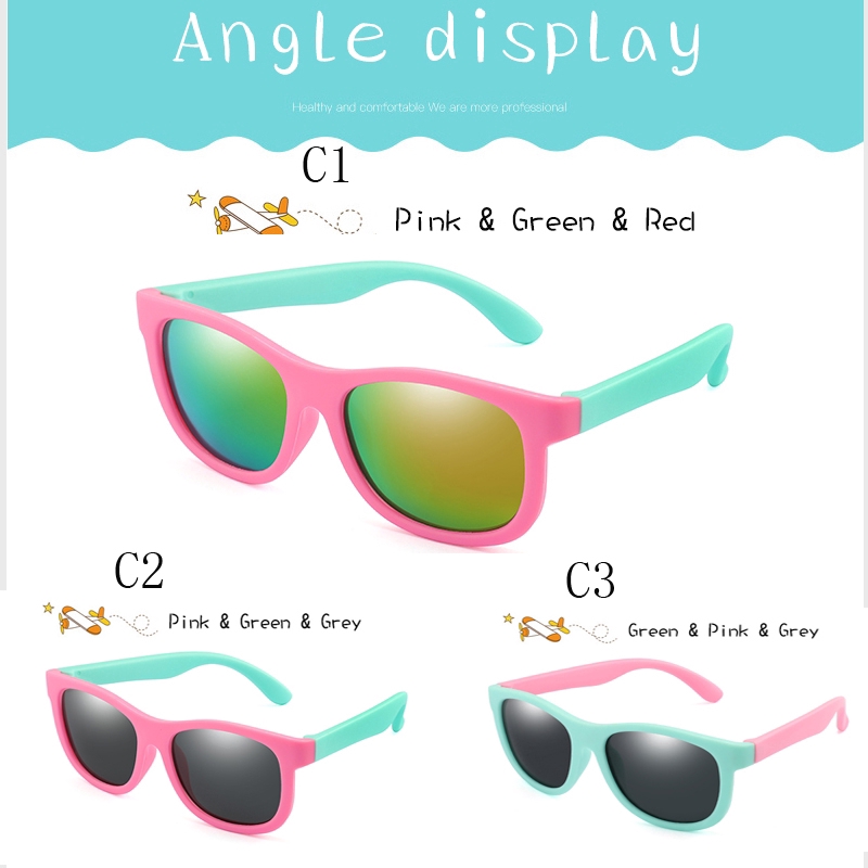 Kính mát tròn phân cực dành cho trẻ em thời trang cổ điển