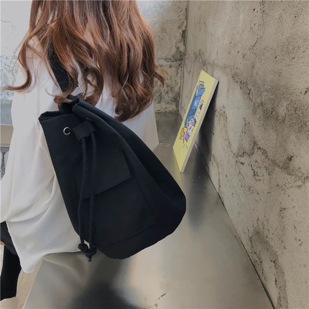 TÚI TOTE BALO ĐEO CHÉO DÂY RÚT UNISEX NAM NỮ VẢI CANVAS ĐI HỌC ĐI CHƠI CHECKING CAFE DC11