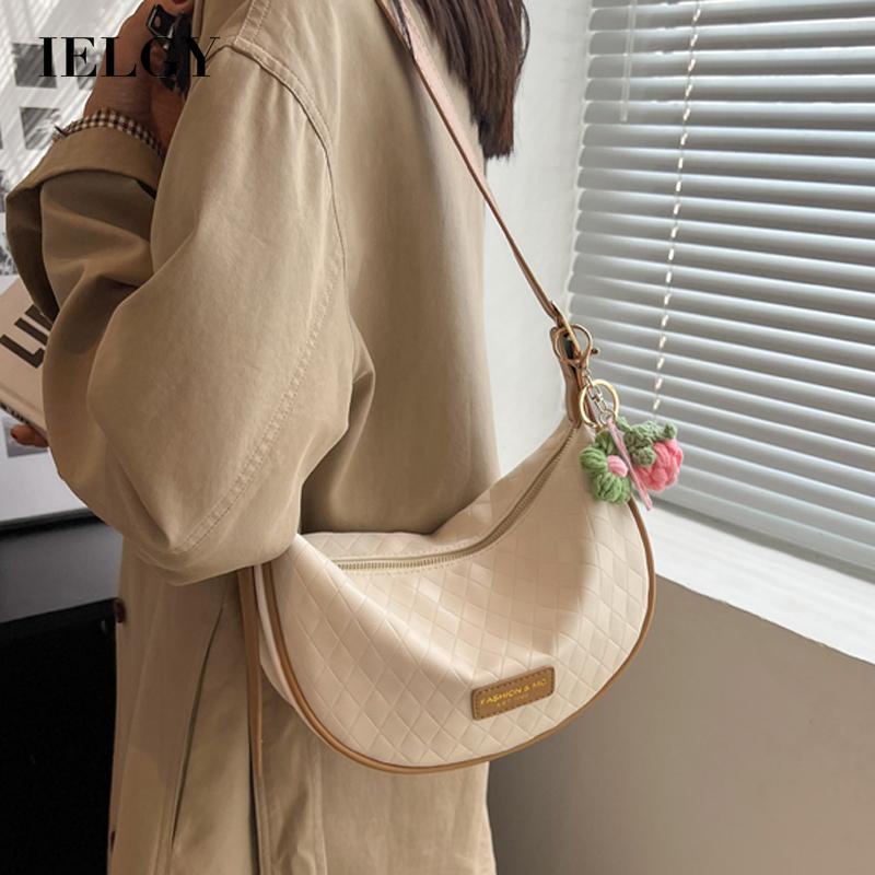 Túi đeo vai IELGY màu sắc tương phản phong cách phương tây thời trang dành cho nữ