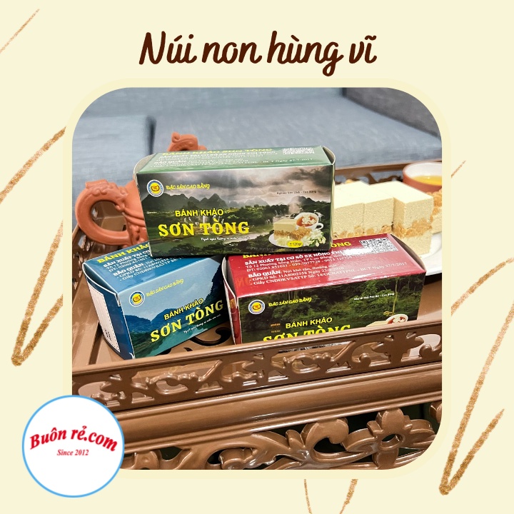 (MẪU MỚI) Hộp 1 Phong Bánh Khảo Sơn Tòng đặc sản Cao Bằng thơm ngon hấp dẫn Br 00025