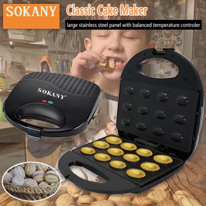 Máy Nướng bánh óc chó, làm bánh hạt dẻ Sokany