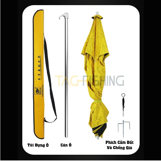 Ô - Dù Che Nắng Vua Câu Xoay 360,đường kính 2.2m