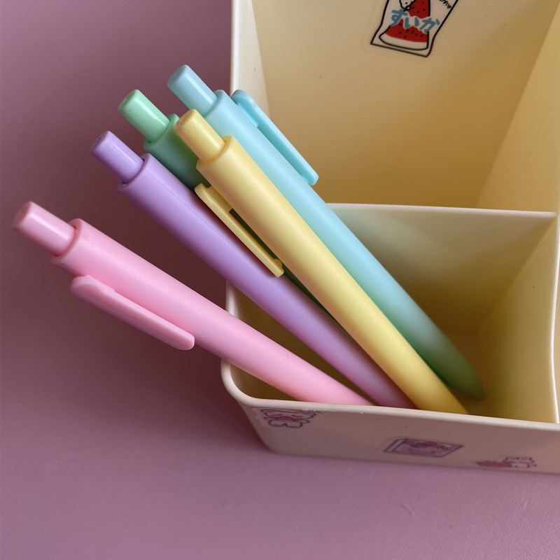 Set 5 Bút Mực Bấm Ngòi 0.5 Carbon Màu Đen Kiểu Dáng Đơn Giản