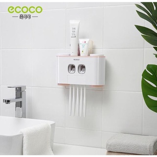 Bộ nhả kem đánh răng kèm 4 cốc Ecoco E1802 ( màu ngẫu nhiên)