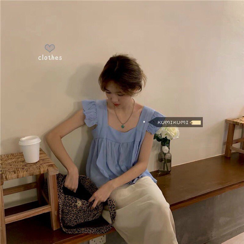 Áo Kiểu Cánh Tiên Cổ Vuông