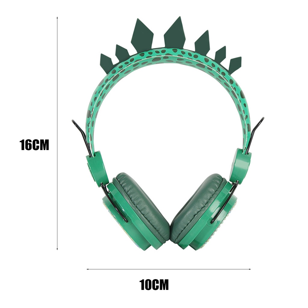 (southtree.vn) Tai Nghe Có Dây Nhẹ Điều Chỉnh Được Thiết Kế Khủng Long Cho Trẻ Em