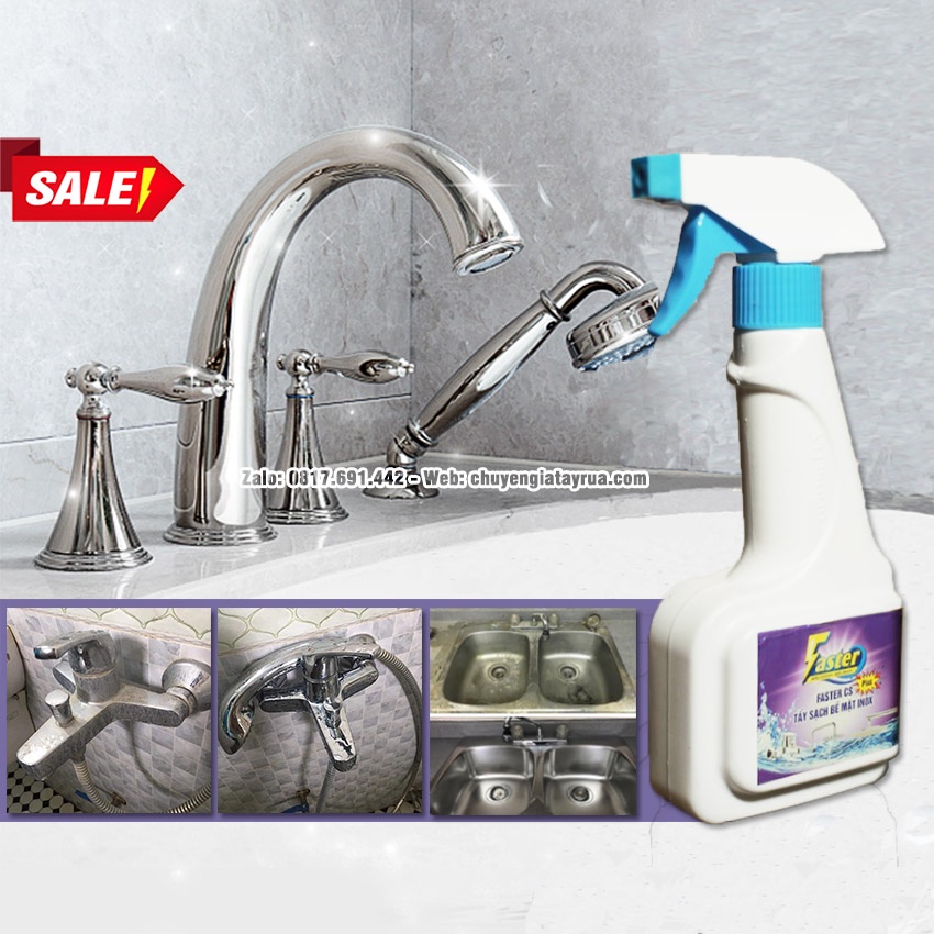 Bình Xịt Tẩy Inox Sen Vòi Nhà Tắm, Bồn Inox, Vòi Nước Inox Bám Cặn ...