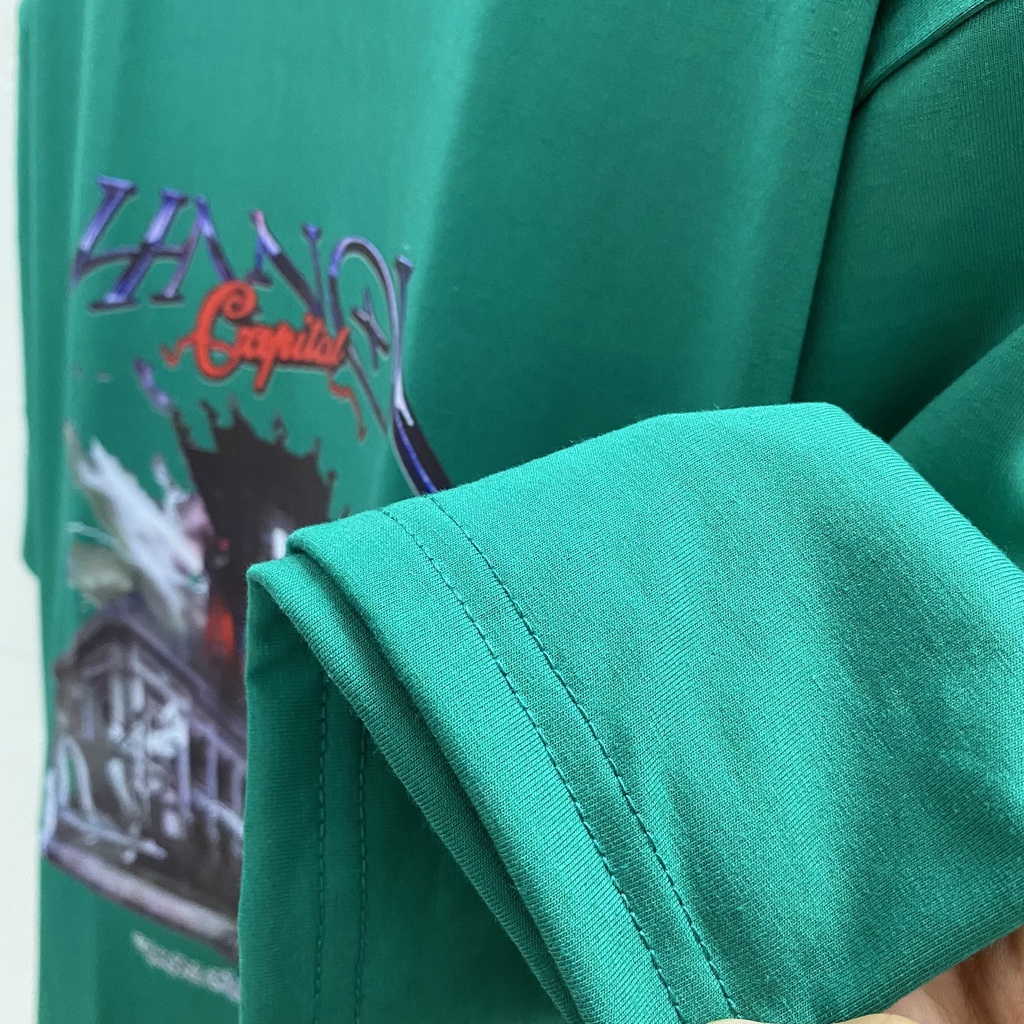 Áo thun tay lỡ HADES HANOI CAPITAL, Áo thun unisex nam nữ form rộng oversize chất liệu Cotton Thái