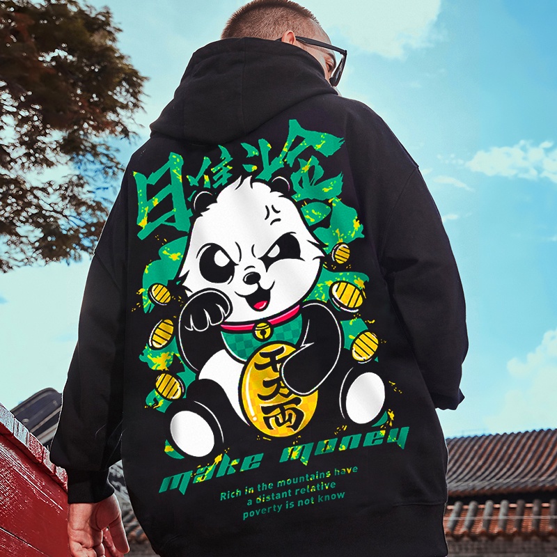 Áo Hoodie nam chất nỉ cao cấp in hình gấu trúc đáng yêu