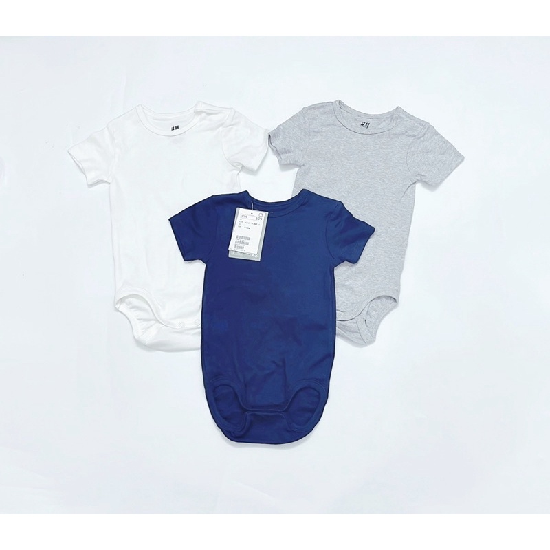 Set 3 body có tay cotton organic cho bé vợt sale