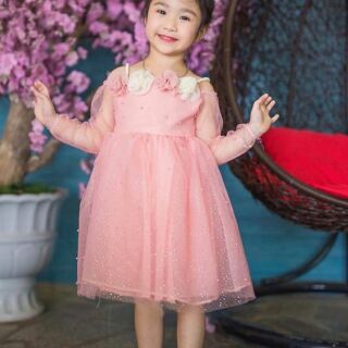 Combo 1 Đầm công chúa và 1 quần kaki cho bé gái