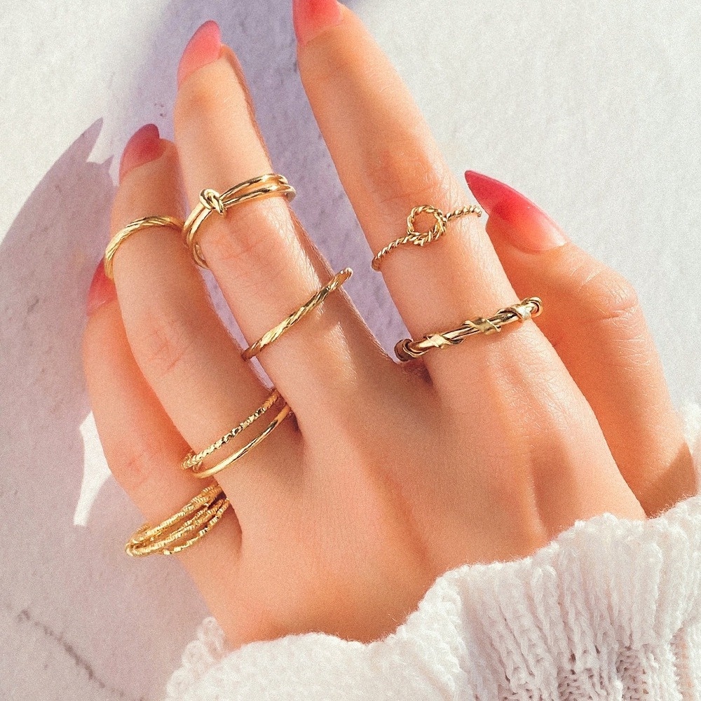 Bộ Nhẫn Thời Trang Có Thể Điều Chỉnh Kích Cỡ Dành Cho Nữ
