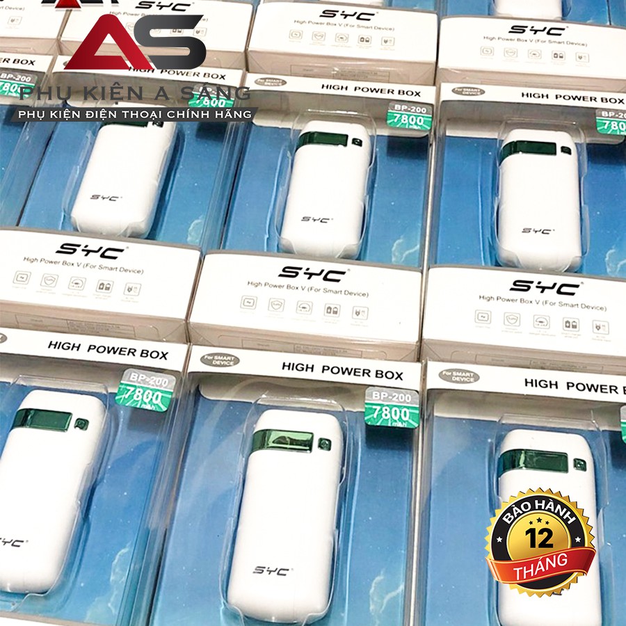 Sạc Dự Phòng BP 200 7800mah [SYC Chính Hãng]