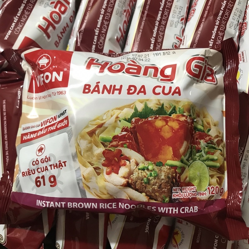 10 gói bánh đa cua Hoàng Gia