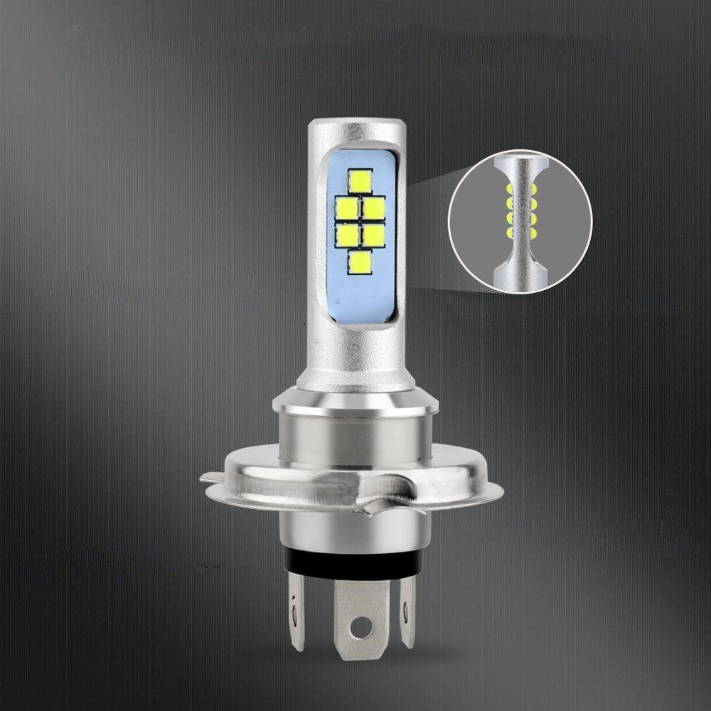 1 Đèn Pha H4 LED HID Hai Mặt Chống Thấm Nước Thông Dụng Cho Xe Máy