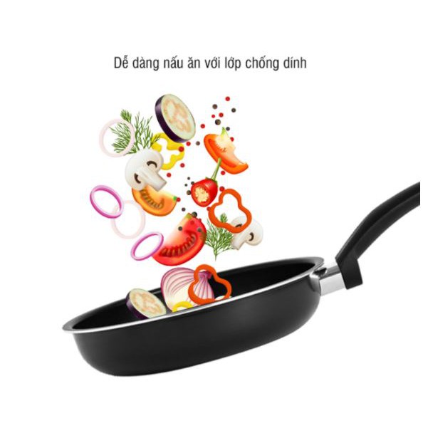 Bộ 2 chảo Lock&amp;Lock Easy Frypan 2P Set, Chảo 1 tay cầm 24cm + Chảo lòng sâu 26cm (LEY1243 x 1, LEY1265 x 1) LEY1243S2