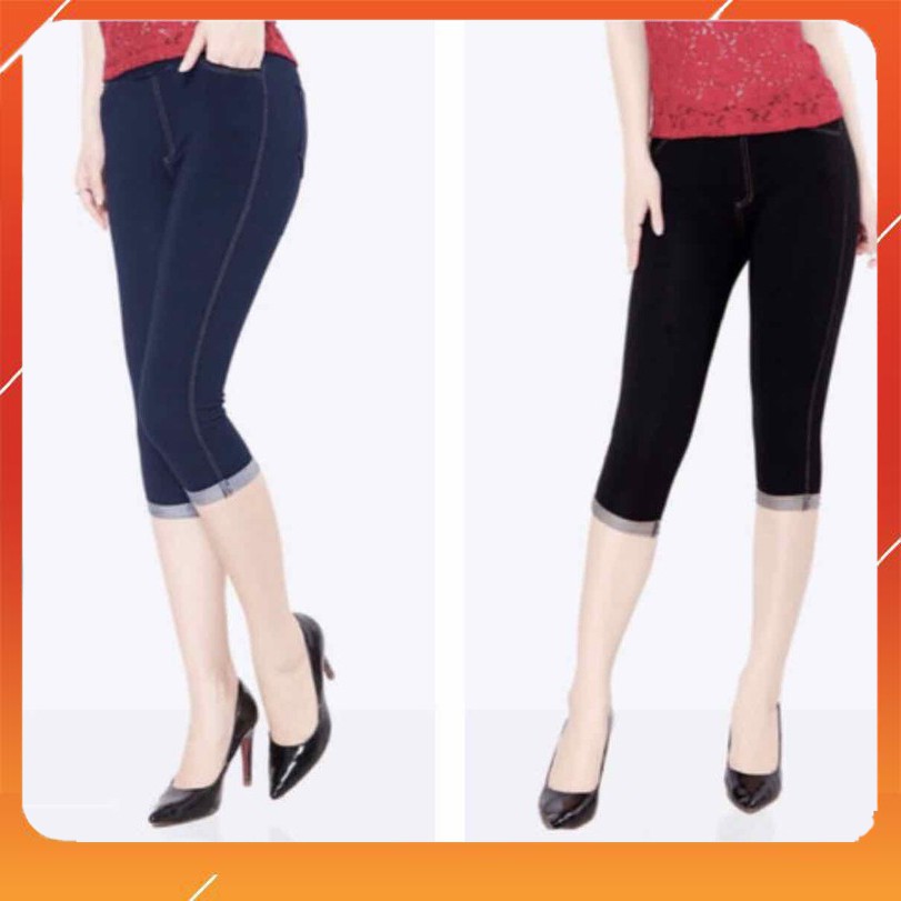 Quần lửng legging giả jean hàng cao cấp