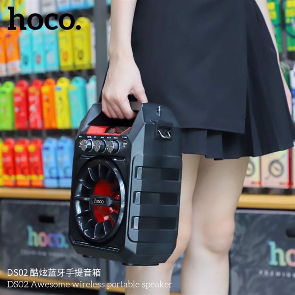 [CHÍNH HÃNG] Loa Thùng Karaoke Mini Hoco DS02 15W Thiết Kế Hiện Đại -Công Suất Mạnh Mẽ - Âm Vang Ấn Tượng -Tặng Kèm MIC