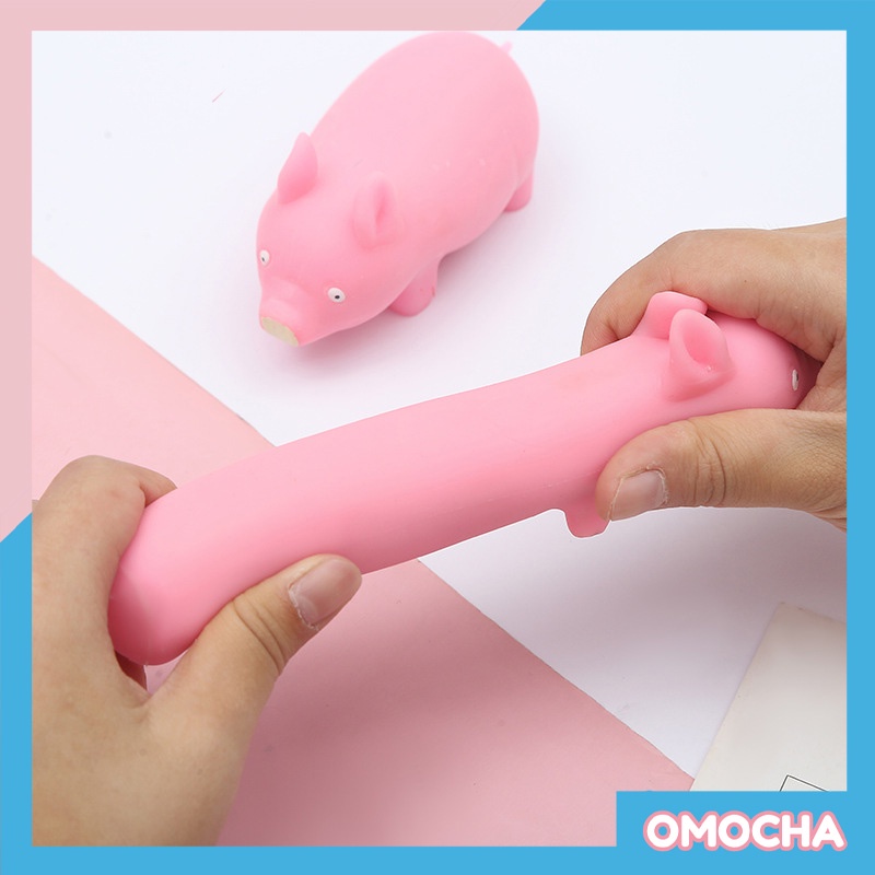 Đồ Chơi Chú Heo Dẻo Kéo Dài Squishy Giảm Căng Thẳng Siêu Dễ Thương Lầy Lội