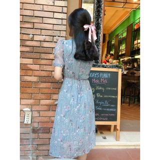 ĐẦM VOAN LỤA BUỘC NƠ CỔ