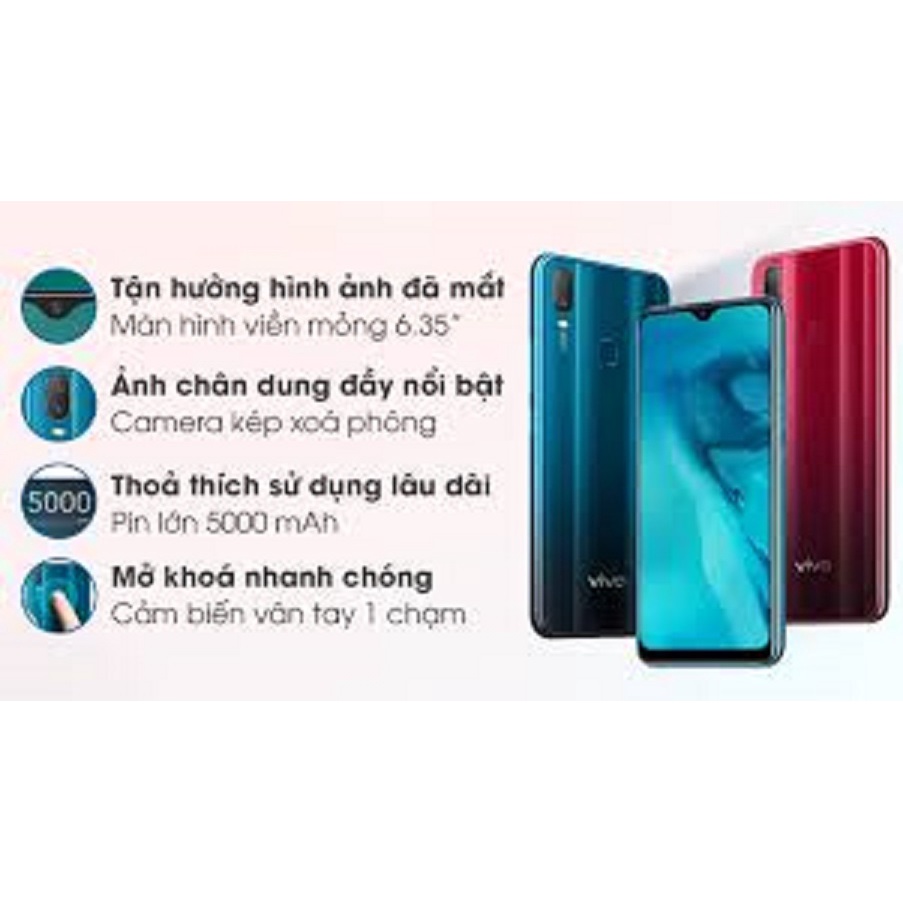 [ RẺ VÔ ĐỊCH ] điện thoại Vivo Y11 ram 3G rom 32G mới Chính Hãng, Học On chất, Chiến PUBG/Free Fire/Liên Quân đỉnh Chất