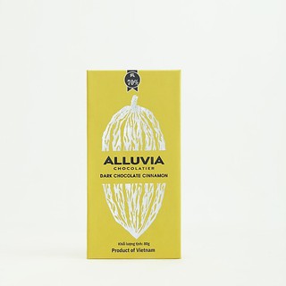 Socola đen Alluvia vị quế 70% cacao