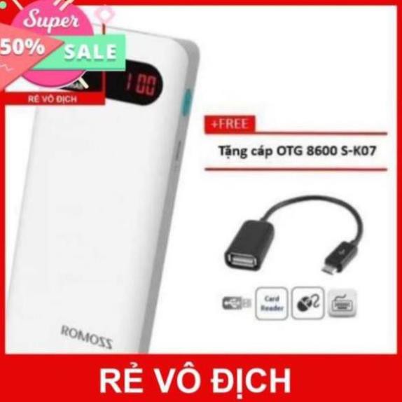 Pin Sạc Dự Phòng Romoss Sense 4P - 10400mAh Chính Hãng -Tặng #FREE cáp OTG 8600 S-K07