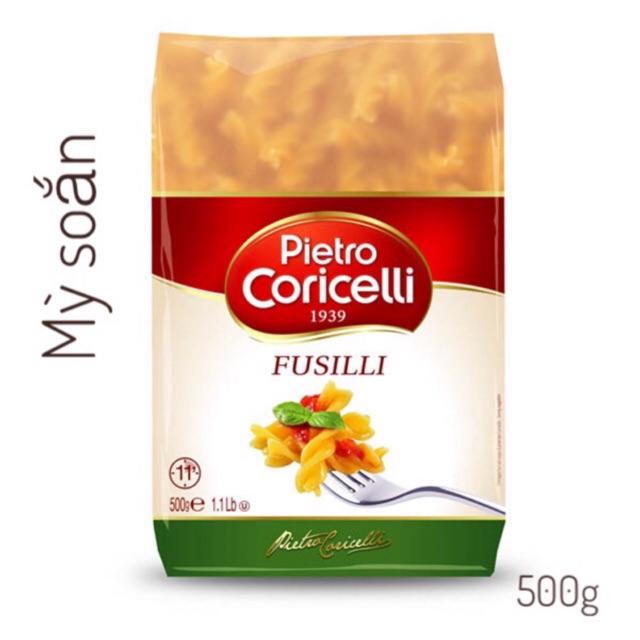 Mỳ xoắn, mỳ vát [ DATE LUÔN MỚI ] Mỳ xoắn spaghetti hiệu Pietro 500G - mỳ Fusilli- nhập khẩu Ý